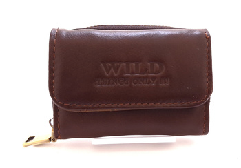 Brązowy mały portfel męski Wild 5510