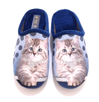 Kapcie damskie kotek Sanital Flex niebieskie Z27584X r37