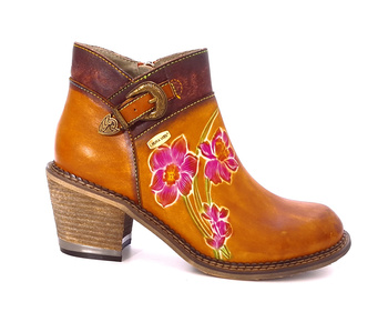 Skórzane botki damskie jasny brąz Laura Vita CATARINAO 02 r39