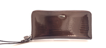 Brązowy damski portfel piórnik ze skóry Angela Moretti 73005-01411
