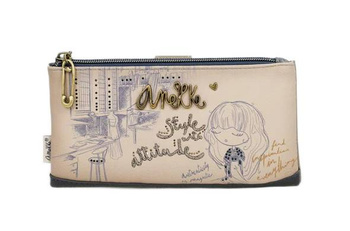 Duży miękki portfel damski Anekke Studio 41849-906 RFID