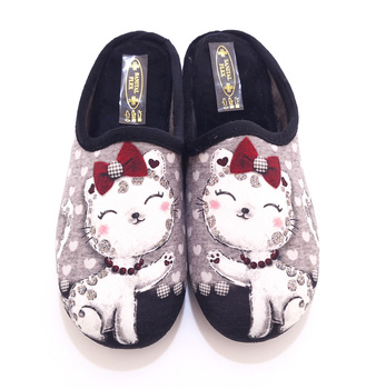 Kapcie damskie z motywem kotka Sanital Flex Z23625X r36