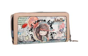 Duży portfel damski twardy Anekke Fun and Music 34809-911