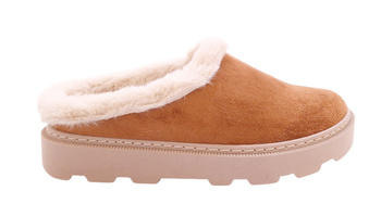 Buty kapcie damskie z futerkiem w kolorze brązowym Sanital Flex 8650-1 r36