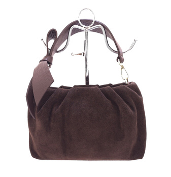 Torebka listonoszka damska zamszowa Laura Biaggi TS66-6587 brązowa