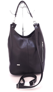 Czarna duża torebka damska na ramię Langenfeld