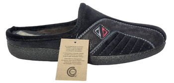 Czarne kapcie męskie z tkaniny welurowej Sanital Flex LC9865X r43