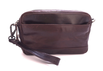 Brązowa skórzana saszetka męska do ręki i na ramię Wild Natural 1149