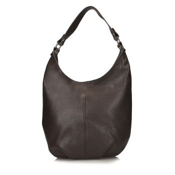 Duża skórzana torba damska worek brązowa Toscanio TOS F118