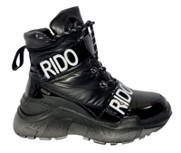 Czarne śniegowce damskie na grubej podeszwie Loretta Vitale 1627-N605 r38