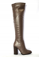 Wysokie kozaki damskie muszkieterki Loretta Vitale C9100 ciemny beż r40