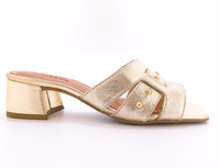 Klapki damskie na obcasie w złotym kolorze Bottero 356717-16 r.36