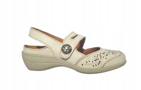 Sandały LORETTA wygodne LO5990-21 beżowe r39