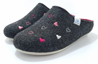 Wygodne Kapcie Damskie Fly Flot 91 T08 4Z Filc Serduszka r38