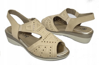 Pitillos eleganckie wygoda sandały 1311 złote r38