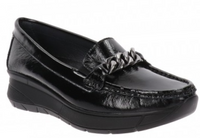 Mokasyny z Ozdobą IGI&CO Czarne Lakierowane Skóra 40