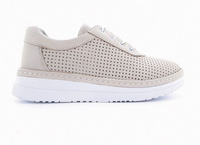 Beżowe skórzane półbuty sneakersy damskie Modo 24089 r40