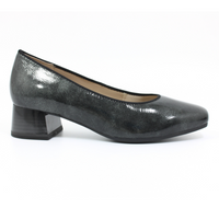 Lakierowane czółenka damskie skórzane Caprice 22303 szary r40