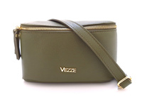 Mała skórzana saszetka nerka oliwkowa Vezze