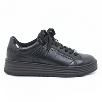 Czarne półbuty damskie sneakersy z błyszczącą wstawką Marco Tozzi 23787 r38