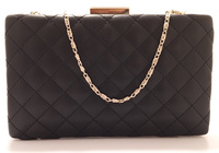 Wizytowa Kopertówka Damska Pikowana Czarna