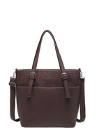 Duża brązowa torebka damska z regulowanymi uchwytami Luigisanto HS66778-Z#