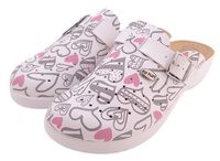 Profilaktyczne Klapki z Regulowanym Paskiem Fly Flot T5 B26 KB Białe r42