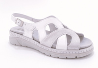 Damskie sandały skórzane biało-szare Suave 710230 r.41