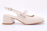 Lakierowane beżowe czółenka damskie Loretta Vitale C3828 r.38