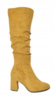 Wysokie kozaki damskie do kolana Marco Tozzi 25511 musztardowy r37