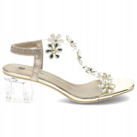 Scaviola silikon sandały złote H-25 GOLD r37