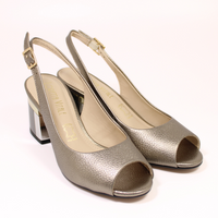 Skórzane sandały złote skóra licowa Loretta Vitale 8333  r35