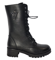 Czarne skórzane trzewiki damskie na suwak T.Sokolski Z22-208 r36