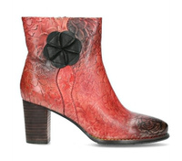 Czerwone botki damskie ze skóry Laura Vita ANCGIEO 03 r37