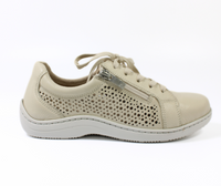 Beżowe damskie półbuty sneakersy skórzane Caprice 23554-42 r36