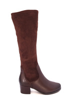 Brązowe wsuwane kozaki damskie na obcasie Caprice 9-25531 r39