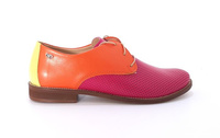 Wiązane oxfordy półbuty damskie skórzane Nicoll 4237 kolorowe r39