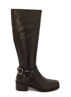 Czarne oficerki damskie ze skóry kozaki Jorge Oliveira 852 r36