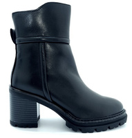 Skórzane Botki Marco Tozzi 2-25457 Czarny r37