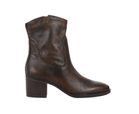 Skórzane botki damskie na klocku bordo Marco Tozzi 2-25360 r36