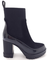 Wygodne Skórzane Botki Loretta Vitale A597-B5 Czarny r39