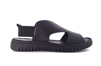 Czarne skórzane sandały damskie Manitu 910162-1 r.41