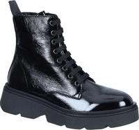 Lakierowane trzewiki damskie ze skóry czarne Piazza 960318 r37