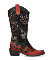 Skórzane czerwone kowbojki Laura Vita ERCWINAO 19 Rouge r38