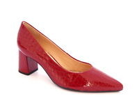 Czerwone lakierowane czółenka na słupku Capelli Rossi 11546-768-877 r39