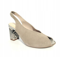 Eleganckie Sandały EMIS ZW7372 cappucino r37,5