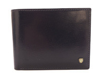 Czarny skórzany portfel męski bez zapięcia Rovicky N992-RVT/0513