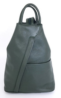 Plecak Damski Skórzany Trójkątny Ciemna Zieleń