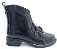 Lakierowane Botki  Loretta Vitale H5300 Czarny r40