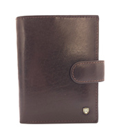 Brązowy portfel męski ze skóry z ochroną RFID Rovicky N4L-RVT/3142